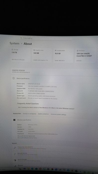 HP mini Elite 600 G9