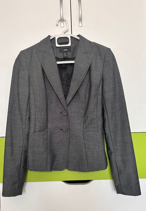 Сив костюм ХМ/ H&M рокля и сако