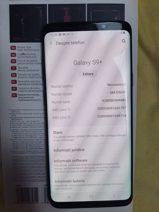 Galaxy s9+ citiți  anuntul