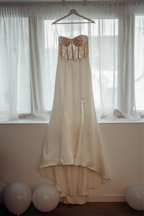 Rochie de mireasă Două Inimi – Model Luna | Mărime 34/36 | Stare impecabilă