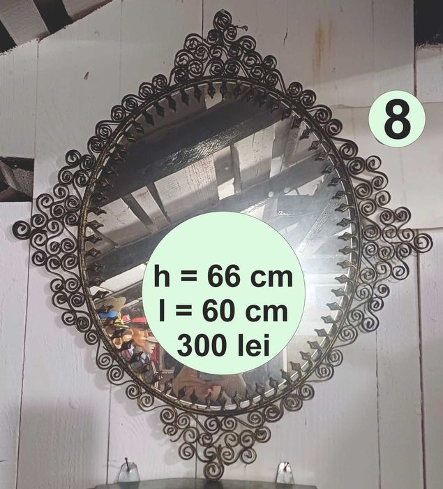 Oglinzi cu rama veche din fier