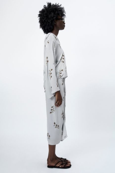 Costum fusta /bluza brodat cu margele Zara limited edition