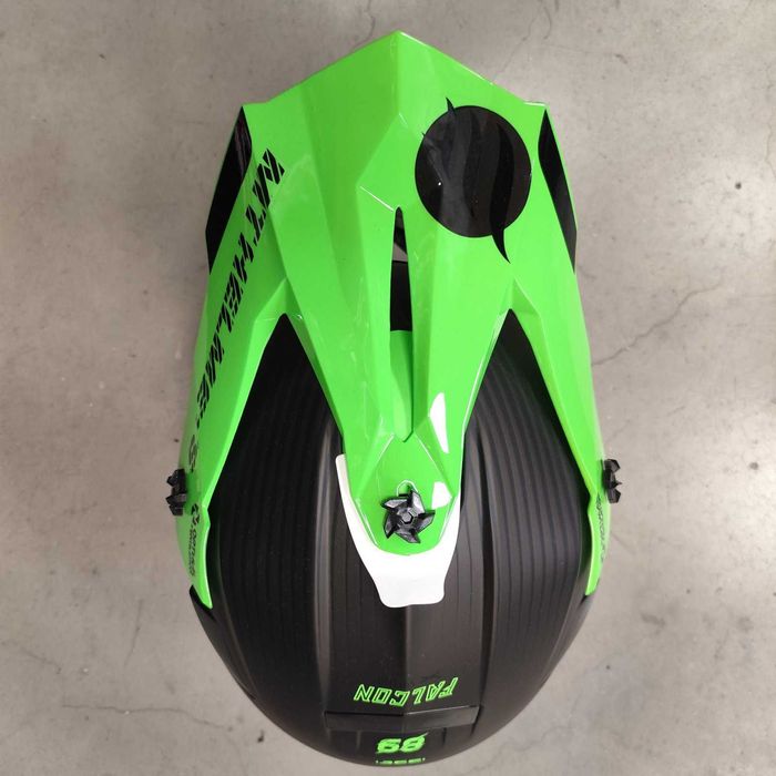 ПРОМОЦИЯ Мотокрос каска MT Falcon SYSTEM-FLUO GREEN - Код: 35274