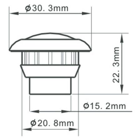 Lampa laterala LED 12-24V, ROSU