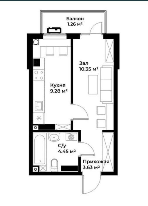 Продается 1 комнатная квартира в ЖК Assalom Jomiy (Golden House)