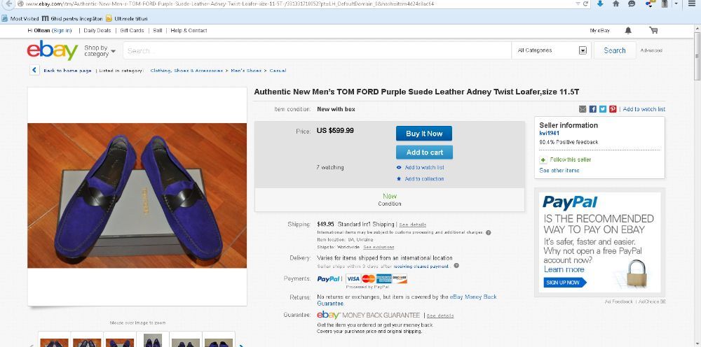 Pantofi Tom Ford originali absolut noi