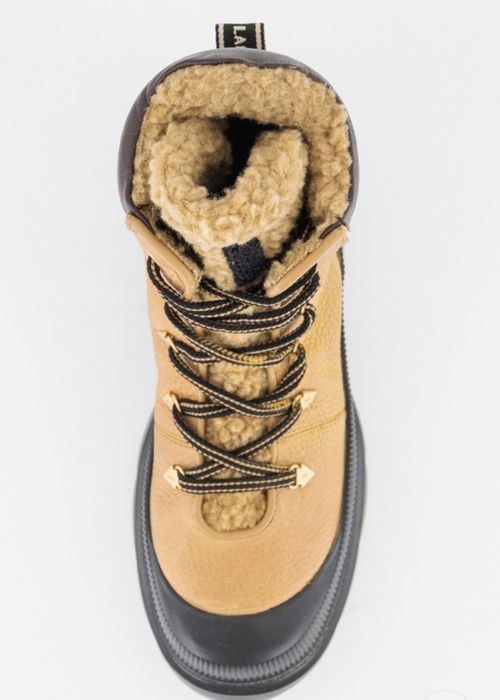 %ПРОМО%до 31.01!Karl Lagerfeld -№ 39–Дамски Кожени боти с еко вълна, Т