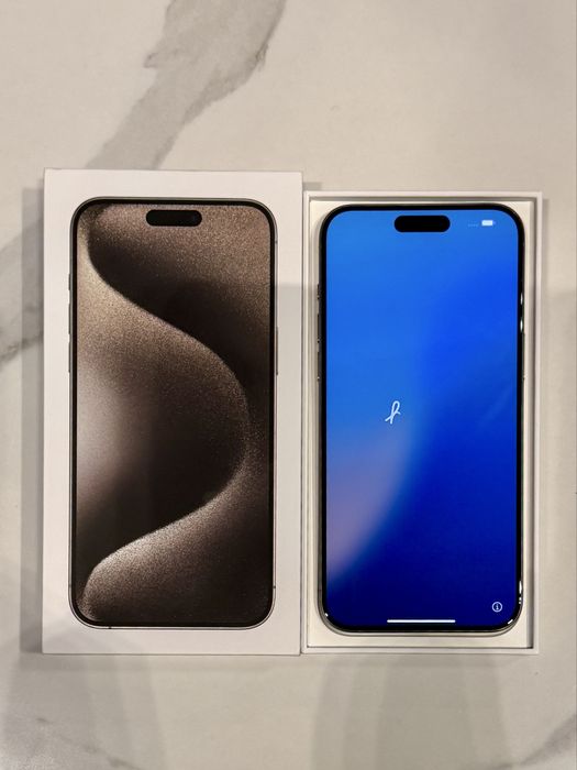 iPhone 15 Pro Max 512 GB Natural Titanium IMPECABIL, Full Box