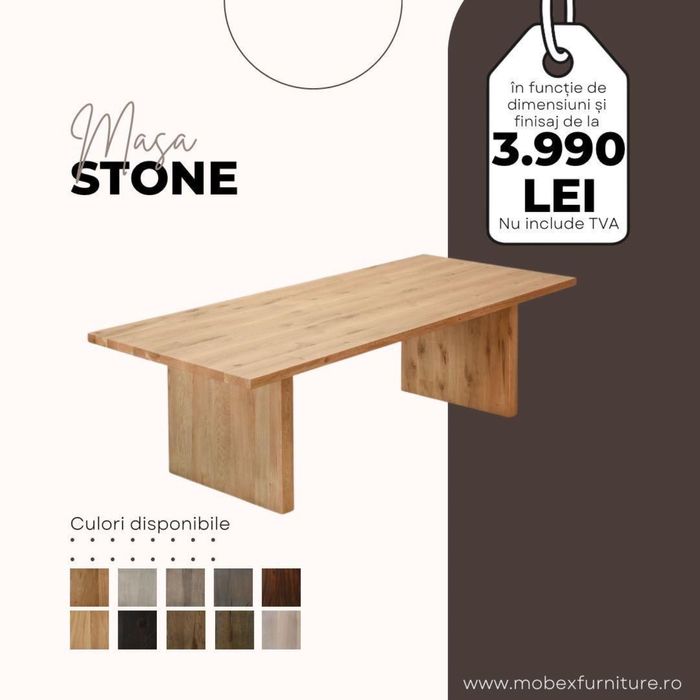 Masa din lemn de stejar-Posibilitate personalizare