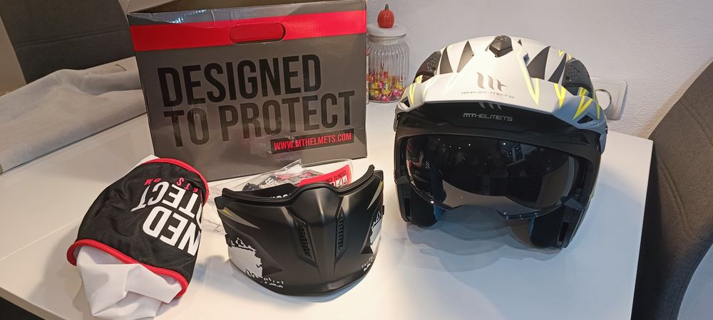 Casca moto advanced enduro integrala cu fata detașabila