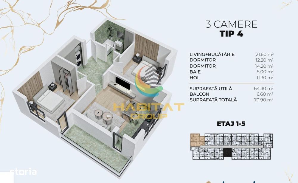 Apartament 3 Camere Metrou Berceni