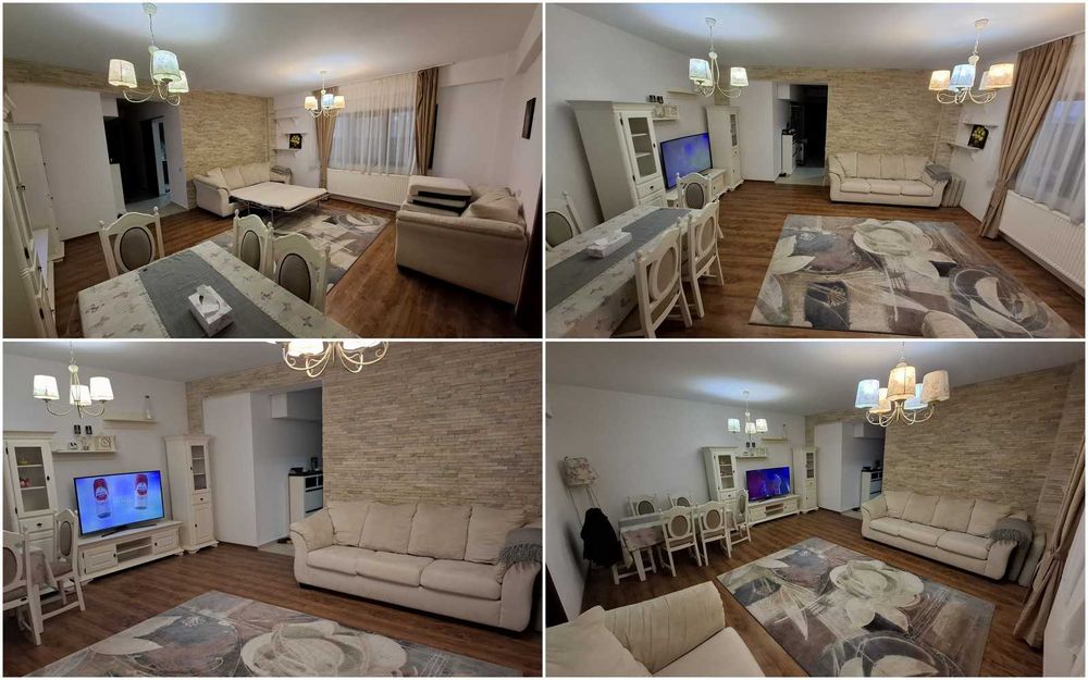 Apart 3 cam. curte proprie, mobilat și utilat. Foișor, loc de parcare.