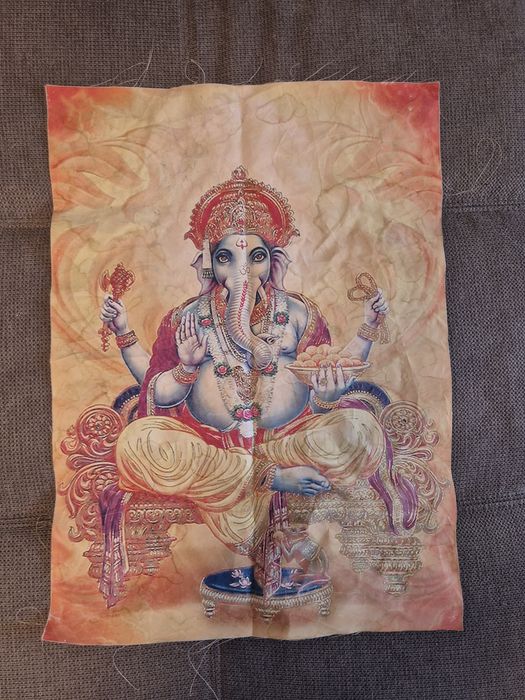 panza pentru inramat tablou cu Ganesha.
