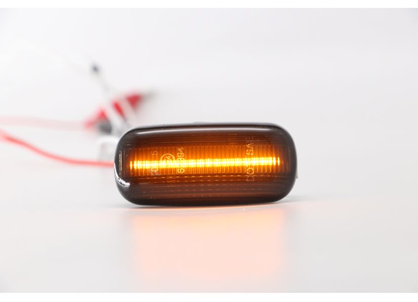 Set lampa semnalizare laterala Audi A3 (8P), 05.2003-04.2008; A4 (B6/B7), 11.2000-2008; A6 (C5/C6), 06.2001-03.2011, LED; fumuriu; Tuning