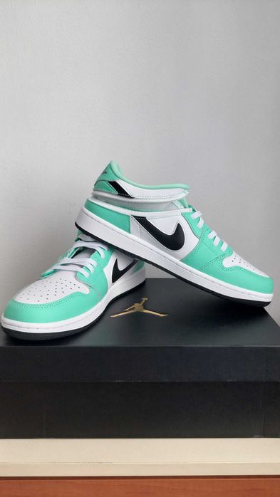 Nike Air Jordan 1 LOW FLYEASE / маратонки зелено с бяло
