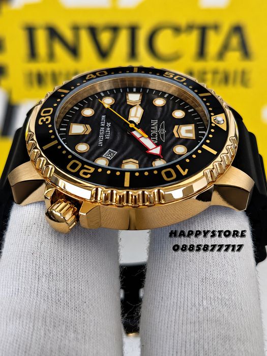 INVICTA Abyss black/gold 48 mm, Инвикта нов мъжки часовник