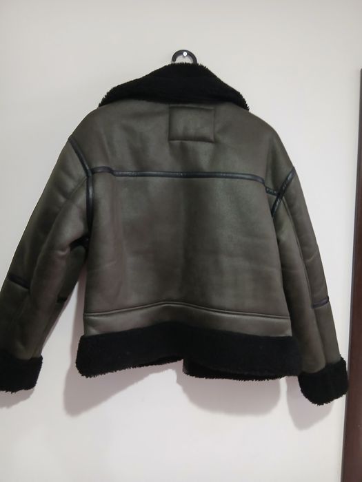 Cojocel dama din piele ecologica imblanit la interior marimea M sau 40