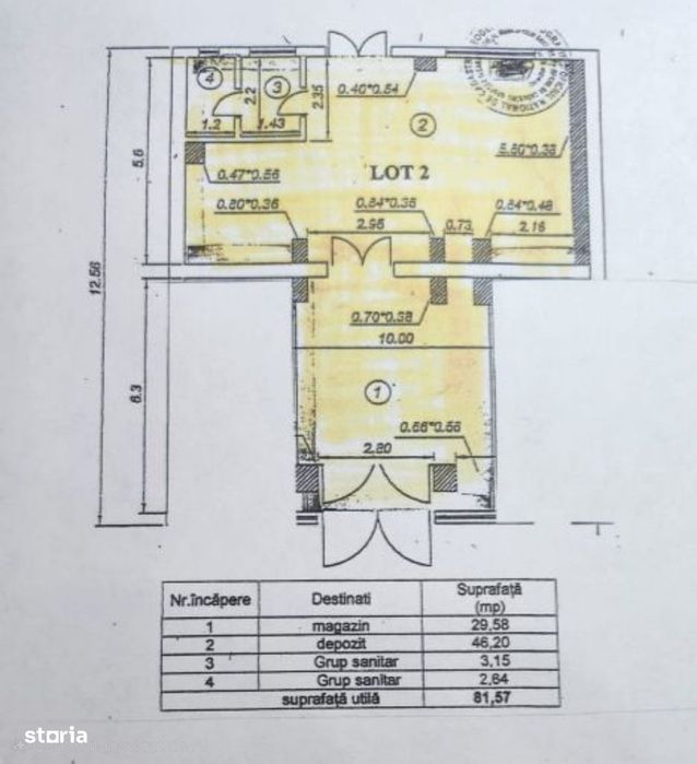 Spațiu comercial 81.57mp în Teiul Doamnei sector 2