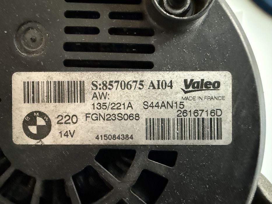 Alternator Original BMW S:8570675 AI04 pentru  X5 F15 motor 3.0 N57