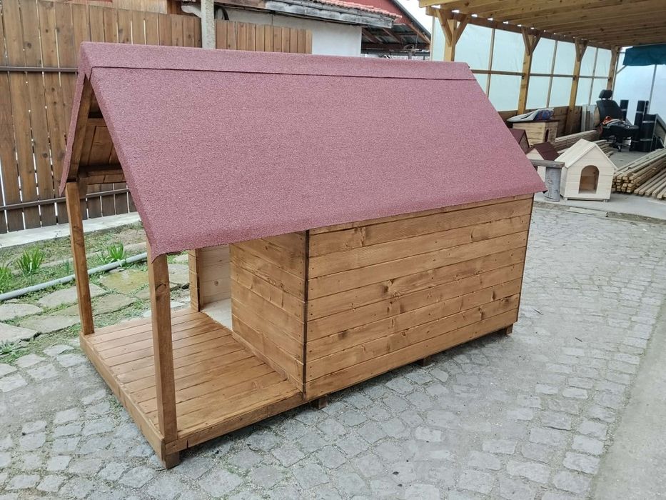 Дървена къща за големи кучета Алабай Кане Корсо къща куче колиба