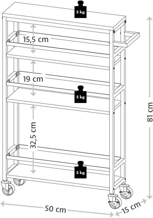 Супер практична нишова количка Kesper, Германия