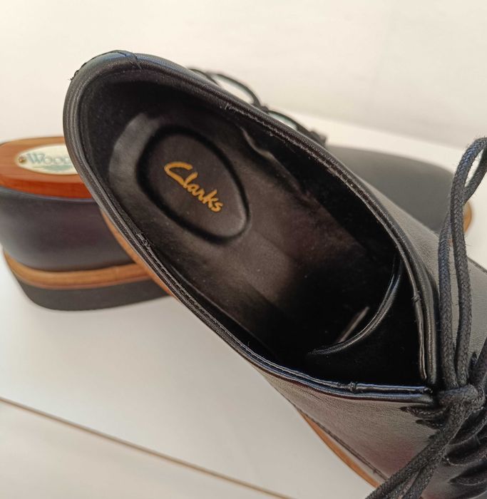 Pantofi derby 38.5 39 Clarks NOI piele naturala moale