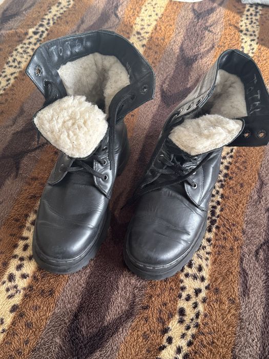 Берцы женские кожа натуральный мех