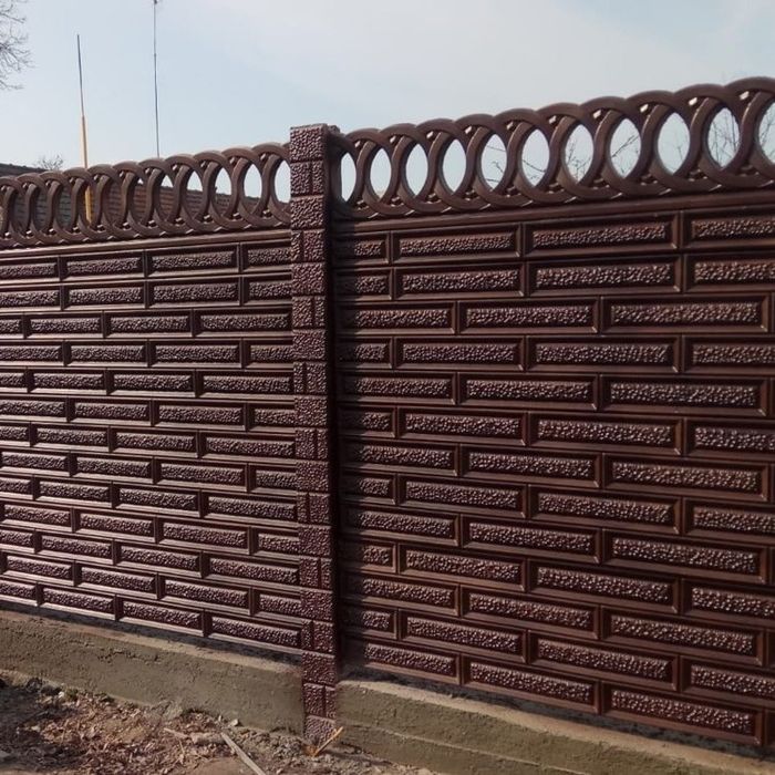 Еврозабор бетонный декоративный