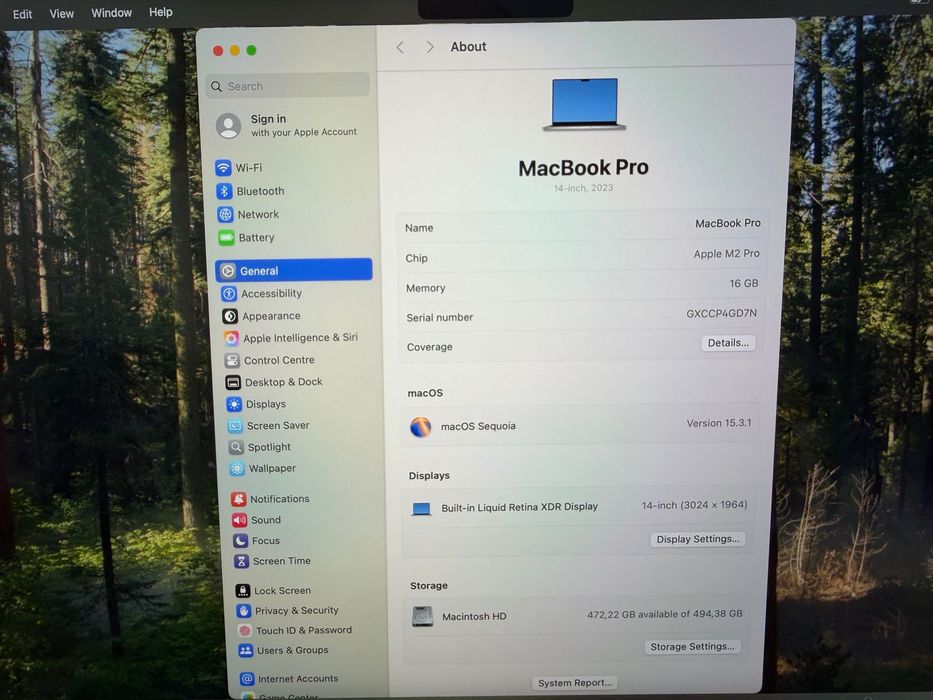 MacBook Pro 14" M2 PRO 10-Core CPU, 16-Core GPU, 16GB RAM, 512GB SSD