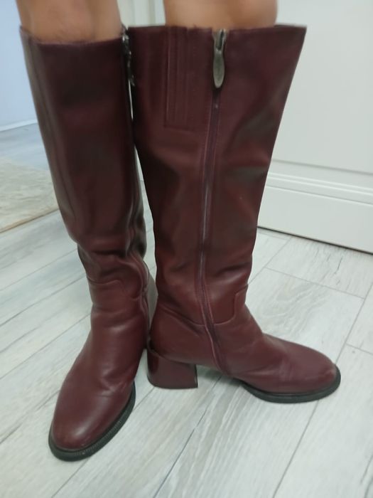 Продам сапоги кожанные зимние