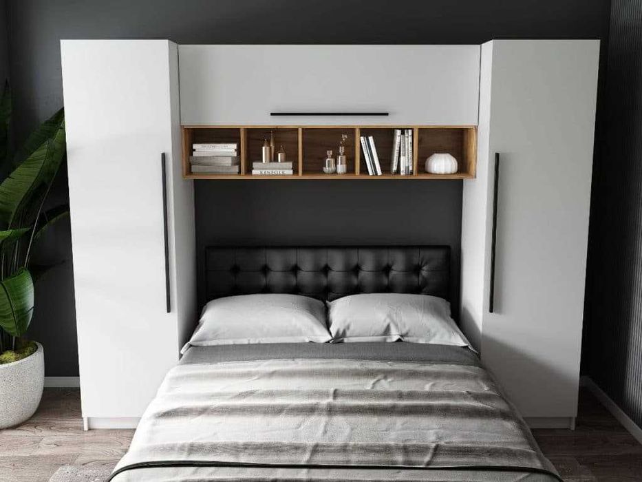 Set Dormitor Timea 2.56m cu pat tapitat Wenge incadrat