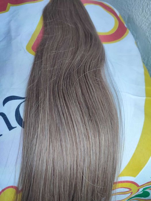 ТОП реми екстеншъни - естествена коса, равномерна плътност, 52/57/62см