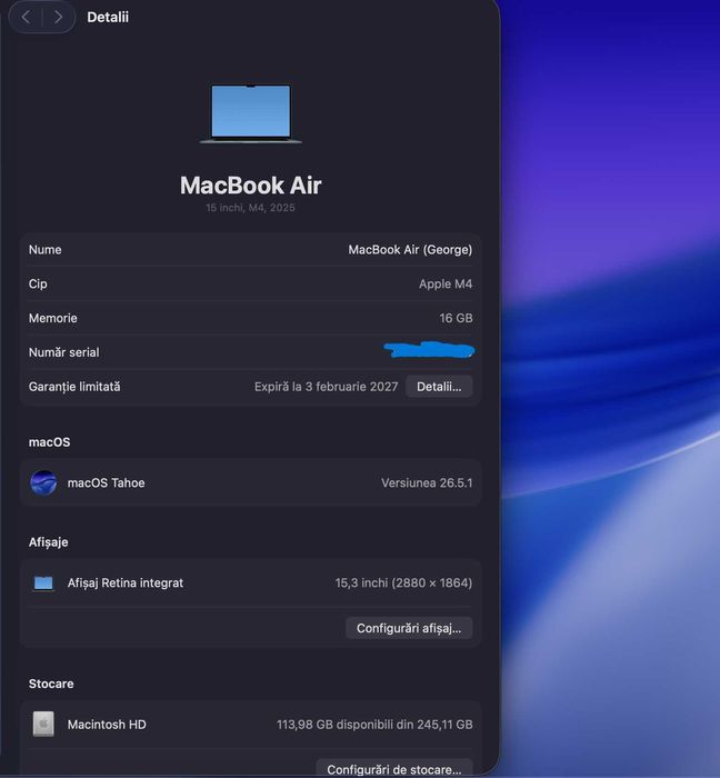 Apple MacBook Air M4 256 gb