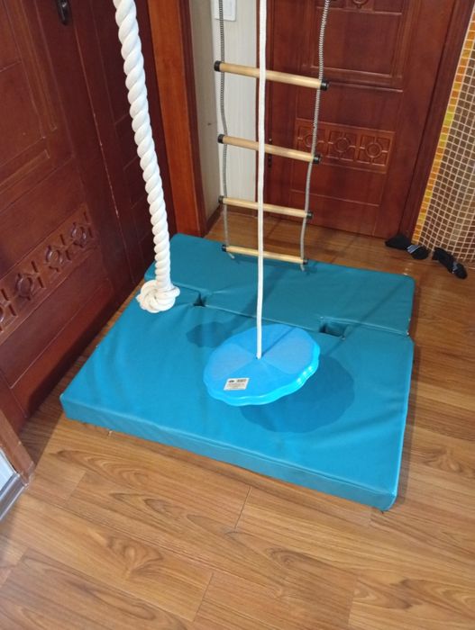 Детский спорткомплект на турник: канат, лестница, тарзанка + мат