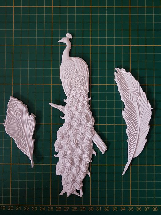 Mulaj silicon - paun - 13x20 cm.