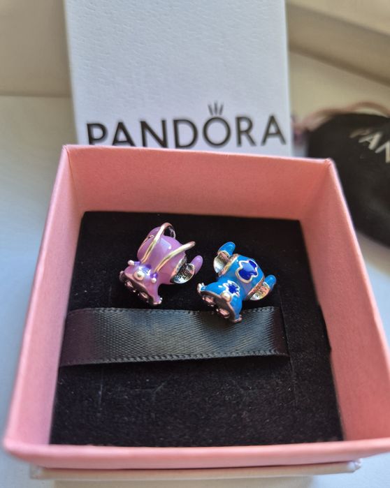 Charmuri Disney Stitch si Angels, iubita lui din Argint S925 ALE