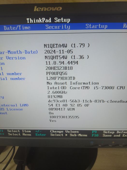 Lenovo T470 сломан