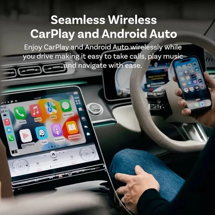 Адаптер за Apple CarPlay и Android Auto - Ottocast Mini Cube 3.0 2025 Wireless CarPlay Android Auto Adapter (черен)