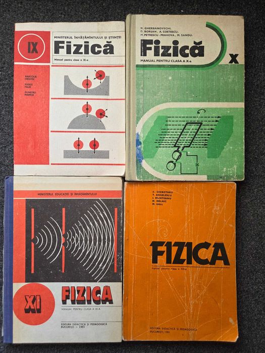 FIZICA Manual clasa IX, X, XI, XII Hristev, Borsan Gherbanovschi 4 vol