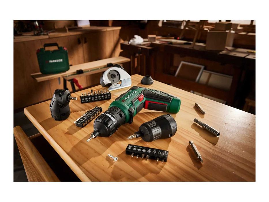 PARKSIDE акумулаторна отвертка PAS D7,4V,с адаптори и битове