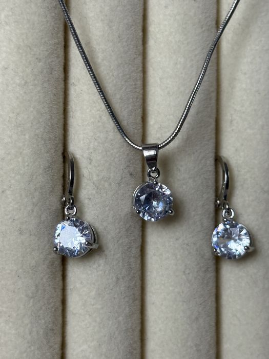 Set lantsior si cercei argint 925