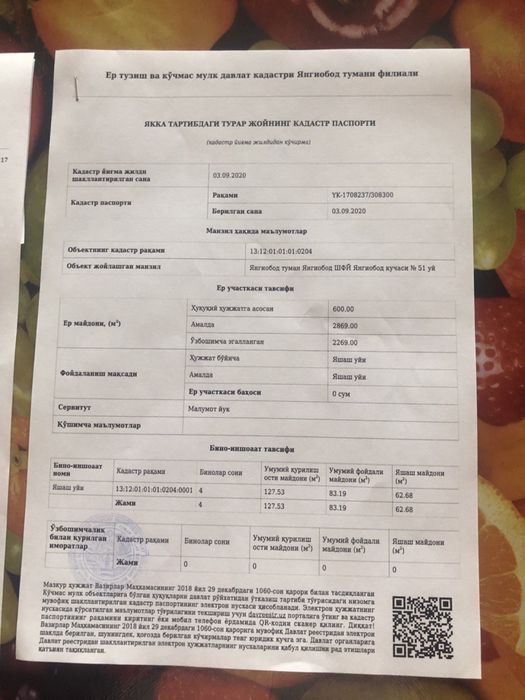 Уй сотилади! Жиззах вилояти, Янгиобод тумани