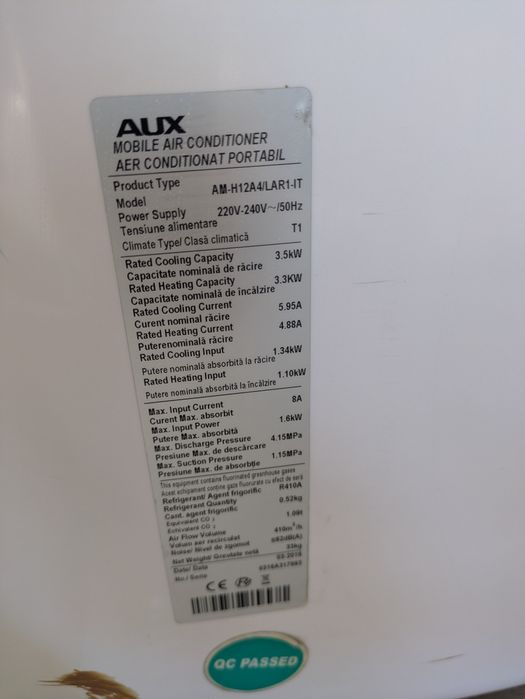 Aer condiționat portabil 12000 BTU