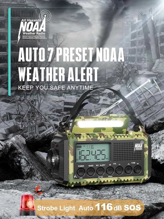 АВТО NOAA аварийно метеорологично радио с ясен сигнал