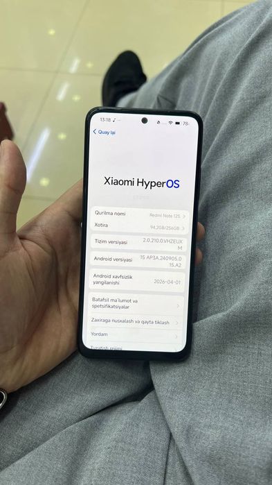 Bunday narxda note 12S yoq