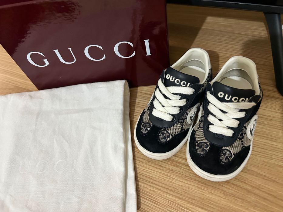 Детски оргинални обувки на Gucci Toddler G74 trainers by Gucci,