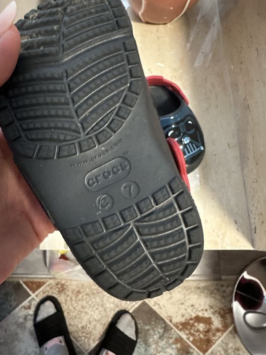 Crocs copii originali masinuta cu beculete
