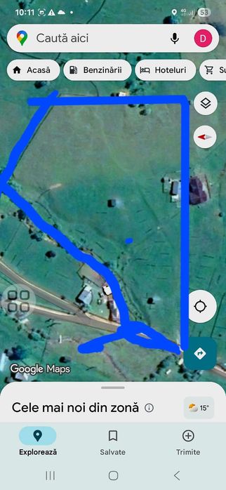 Vind teren intravilan la munte