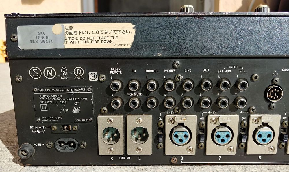 Sony MX-P21 Mixer profesional vintage