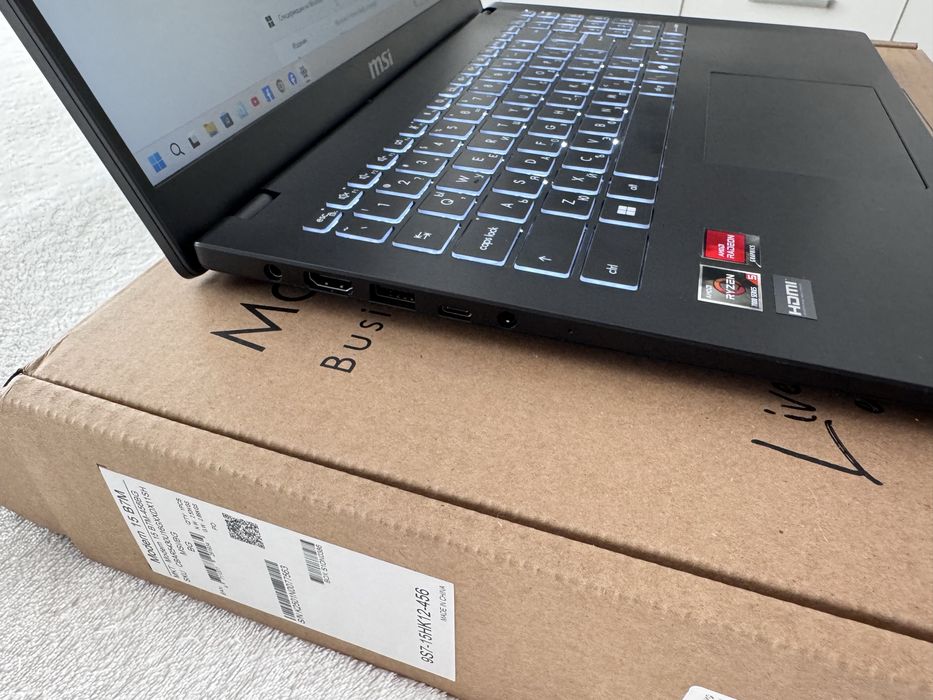 Лаптоп MSI Modern ГАРАНЦИЯ 15 B7M | Ryzen 5 (7000) | 16GB RAM | ГАРАНЦИЯ до 10.2027 г.